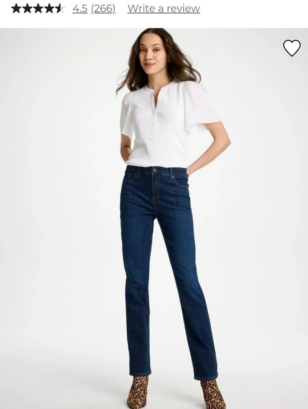 CHICO'S Dark Indigo So Slimming Girlfriend Straight Leg Jeans 14R/2.5R